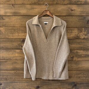 American Eagle Outfitters Tan Knit Long Sleeve Top